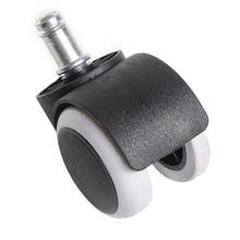 5 Pcs 2 Inch Circlip Stem Universal Mute Caster Nylon Wheel PU Material Office Chair Swivel Rollers 360 Degree Furniture AA 2024 - buy cheap