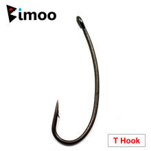 Bimoo 20pcs/pack Long Shank Coating Carp Hooks Carp Barbed Fishing Hooks High Quality Curved Shank Fish Hooks 2024 - buy cheap