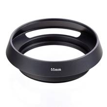 55mm Camera Lens Hood Metal Vented  Screw-in Lente Protect For Canon Nikon Sony Leica Olympus Pentax 2024 - buy cheap