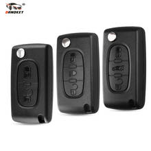 Dandkey 10x Flip Folding Car Key Shell Remote Case For Peugeot 307 207 308 407 607 807 For Citroen C4 C2 C3 C5 C6 2 3 4 Buttons 2024 - buy cheap