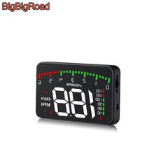 BigBigRoad Car Hud Display Windshield Projector Overspeed Warning For Nissan Kicks Murano Lannia Livina March X-trail X trail 2024 - buy cheap