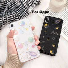 Capinha para oppo a83 a1 a77 f5 a73 a79 a59 a57 a39 a5 a3 macio e flexível metal glitter lua estrela saturno planeta à prova de choque caso capa 2024 - compre barato