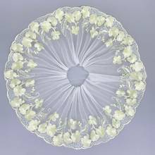 Encaje Floral bordado de flores de 2y 17cm, bordado de flores de alta calidad, corte de encaje bordado 2024 - compra barato