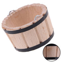 Lavabo de madera para casa de muñecas, accesorios de muebles hechos a mano, miniaturas, barril de madera, 1:12 2024 - compra barato