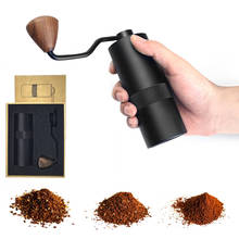 Moedor de café manual com ajuste ajustável, aço inoxidável, moedor cônico para gotejamento, café, expresso, imprensa francesa x1 2024 - compre barato
