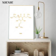 Beer Molecule Bar Decor Foil Print Chemistry Wall Art Canvas Painting Science Teacher Gift Pictures for Living Room Home Decor 2024 - buy cheap
