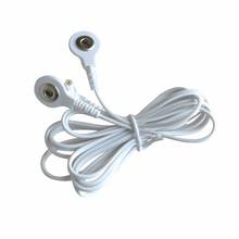 100Pcs/Lot Electrode Lead Wires Plug 2.5mm Connecting Cables with 2 Buttons For TENS 7000 Electronic Therapy Machines 2024 - buy cheap
