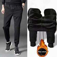 Winter Pants Men Fall Winter Thick Casual Harlan Pants Elastic Waist Lace-up Sports Trousers sweatpants Outdoor 2024 - buy cheap