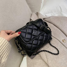 Bolso de lujo con cadena de rombos para mujer, bolso con diseño de cadena de rombos, bordado salvaje, bolso de una tira de PU, nueva moda 2021 2024 - compra barato