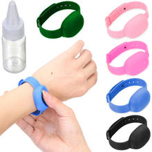 Portable Sillicone Wristband Dispenser Reusable Soap Bracelet Wristband Hand Dispenser Band with Squeeze Bottle Outdoor 12-13ML 2024 - buy cheap