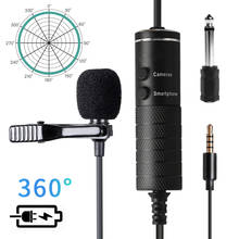 3.5mm Clip-on Mic Mini Lavalier Microphone 6m Audio Collar Condenser Lapel Mic for Recording DSLR Camera Smart Phone Laptop 2024 - buy cheap