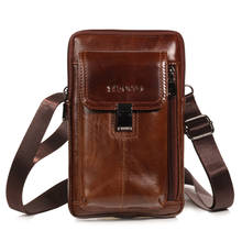 Genuine Leather Men's Belt Bag Designer Waist Fanny Packs For 7 Inch Phone Small Messenger Shoulder Bag Male Money Pouch Travel 2024 - buy cheap