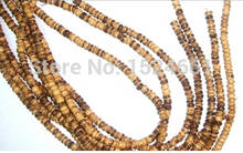 woods Natural Coconut Wood Column Loose Beads 4.1mm fashion jewelry wholesale spacers wooden beadswood lampwork- 2024 - buy cheap