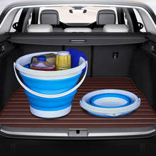 Car folding bucket multifunctional water storage bucket telescopic storage box car wash outdoor fishing bucket 2024 - buy cheap