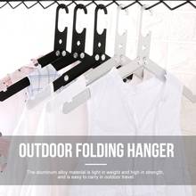 Outdoor Portable Travel Clothes Hanger Non-Slip Sturdy Aluminum Alloy Foldable Rack Drying Clothe Storage Closet Organizer 4 2024 - buy cheap