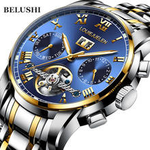 BELUSHI Men Automatic Watches Luxury Business Mechanical Tourbillon Watch Men Luminous Waterproof Wristwatch Relogio Masculino 2024 - buy cheap