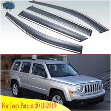 Visera Exterior de plástico para coche, parasol para ventana, protector contra la lluvia, Deflector, para Jeep Patriot 2011-2019, 4 Uds. 2024 - compra barato