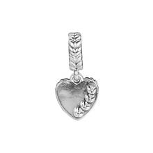 Vintage Beads Bright Heart Seeds Hanging Charms silver 925 original Fits European Woman Bracelets DIY Beads For Jewelry Making 2024 - buy cheap