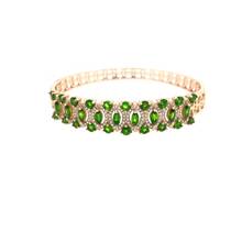 KJJEAXCMY boutique jewelry 925 sterling silver inlaid natural diopside female bracelet support test 2024 - buy cheap