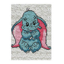 Dropshipping Latch Hook Rug Kits tapestry DIY Needlework Cartoon elephant Crocheting Rug Yarn Cushion Mat diy Embroidery Carpet 2024 - buy cheap