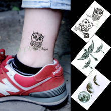 Водонепроницаемая временная татуировка, наклейка, крылья совы, крест, Луна, планета, маленькое тату, флэш-тату, поддельные татуировки для девочек, женщин, мужчин, детей 2024 - купить недорого