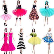 Nk venda quente um conjunto vestido de boneca diário casual vestir moda saia modelo roupa para barbie acessórios boneca brinquedos do bebê estilo mix jj 2024 - compre barato
