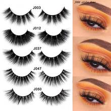 SOQOZ Eyelashes 3D Mink Lashes 100% Cruelty Free Cross Thick Mink Eyelashes Natural Long False Eyelashes Extension New 1 Pair 2024 - buy cheap