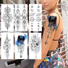 Tatuagem temporária de âncora criativa, tatuagens realistas e falsas com corda, à prova d'água, para mulheres e homens, arte corporal 2024 - compre barato