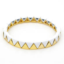 Simpleness 2020 New Alloy Cuff Bracelet Paint Triangle Fashionable Bohemian Pulseras Mujer Birthday Mother's Day Gifts 2024 - buy cheap