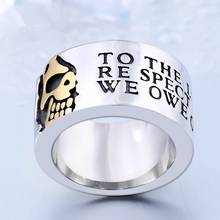 Anillos creativos de Color plateado para hombre, joyería de aleación de estilo Punk con letras, Calavera, accesorios de fiesta 2024 - compra barato