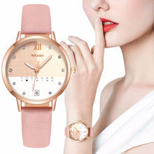 YOLAKO 2019 relogio feminino часы женские модные из нержавеющей стали кожаные женские часы кварцевые Бизнес наручные часы reloj mujer 2024 - купить недорого