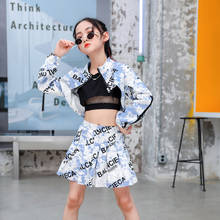 Children Cheerleader Jazz Dance Performance Set Girls Tops Vest Skirt Three-Piece Suit Hip-Hop Street Catwalk Wear Tide 2024 - buy cheap