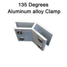 10PCS 135 Degrees Glass Clamp 10-12mm Glass Board Double Sides Aluminum Glass Clamps Shelves Support Bracket Clips Black GF394 2024 - buy cheap