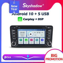 Carplay DSP PX6 IPS Android 10 4GB + 64GB Car DVD Player GPS Map RDS Radio Bluetooth Wifi For Audi A3 2002- 2011 S3 RS3 RNSE-PU 2024 - buy cheap