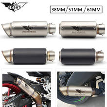Tubo de escape de fibra de carbono para motocicleta, accesorio para Yamaha dt 125 KTM 790 duke Kawasaki ninja 250r, DB, 37-61mm 2024 - compra barato