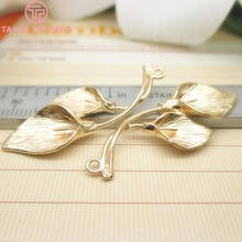 4PCS 13x37MM 24K Champagne Gold Color Plated Brass Calla Lily Charms Pendants High Quality Diy Jewelry Accessories 2024 - buy cheap