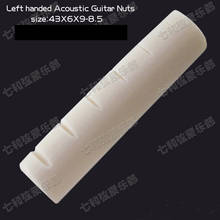 Left handed Bone Nut for Acoustic folk Guitar,Backhand Acoustic Guitar Nut 43 x 6 x 9-8.5mm 2024 - buy cheap