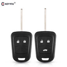 KEYYOU 20Pcs Replacement Remote Key Shell Case For Chevrolet AVEO Cruze For Opel Car Key 2/3 Buttons Uncut Auto HU100 Blade 2024 - buy cheap
