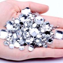 Mixed Sizes 2 3 4 5 8mm 1000pcs Crystal Clear Color Round Acrylic Rhinestones For Nail Art Jewelry Charms Glitter Decoratioins 2024 - buy cheap