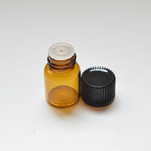 1/4 Dram 1ml Small Amber Glass Oil Bottle with Orifice Reducer and Cap Small Essential Mini Bottle Glass Vials 2024 - buy cheap