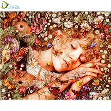 Modern Decor 5D Diy Diamond Painting Sleeping Beauty Butterfly Flowers Full Square Round Drill Cross Stitch Mosaic Embroidery 2024 - buy cheap