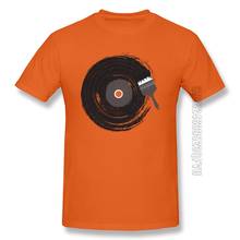 Records Art of Music Tops & Tees Men Designer Round Neck Orange T Shirts 100% Cotton Short Sleeve T-shirts Hiphop Rap Tshirts 2024 - buy cheap