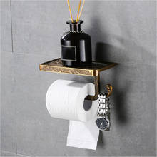 Vintage Space Aluminum Toilet Paper Holder Bathroom Metal Roll Tissue Rack Wall-Mounted WC Retro Phone Towel Shelf Accessories 2024 - buy cheap