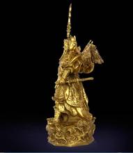 Estatua de cobre puro Kowloon Guan Gongwu, dios de la riqueza, Feng Shui, artesanía, decoración 2024 - compra barato