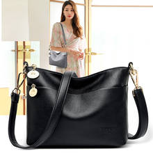 Bolso de hombro con solapa para mujer, bolsa cruzada de cuero suave medio con patrón de lichi, de calidad, negro, 2020 2024 - compra barato