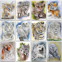 5D DIY Diamond Painting Kit Animal Cat tiger lion owl Wolf Full Square&Round embroidery mosaic Cross stitch Paint Home Decor art 2024 - buy cheap