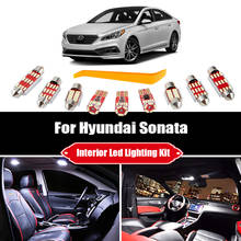 11PCS Canbus White LED Car Map Dome Ceiling Light Interior Kit For 2015-2018 2019 Hyundai Sonata Trunk Cargo License Plate Lamp 2024 - buy cheap