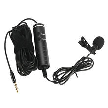 Clip-on Lapel Mic 3.5mm Jack Podcast Interview Condenser Lavalier Microphone 2024 - buy cheap