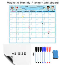 Magnetic White Board Markers Soft Weekly Monthly Planner Dry Erase Board for Calendar Fridge Stickers Memo Classroom Calendars 2024 - buy cheap