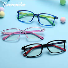 Очки iboode TR90 для мальчиков и девочек, мягкие квадратные очки с защитой от синего света, компьютерные оправа для очков, оптические очки для близорукости 2024 - купить недорого